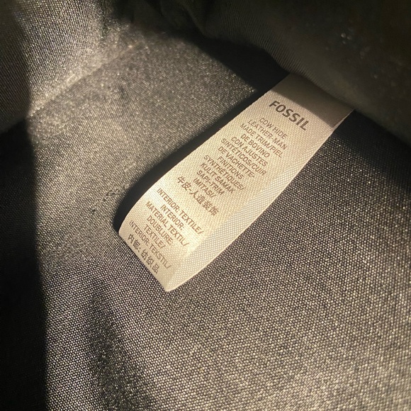 💝 Fossil Ainsley Crossbody Black Leather Turnlock Bag NWT - Picture 9 of 16